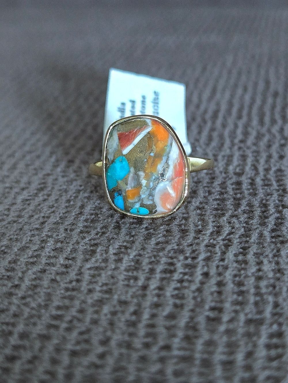 Shivam Misshapened Copper Turquoise Ring💍 - NWT